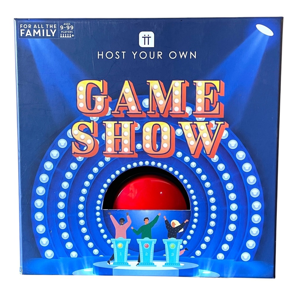 Host Your Own Game Show Party Game w/ Buzzer Family Trivia